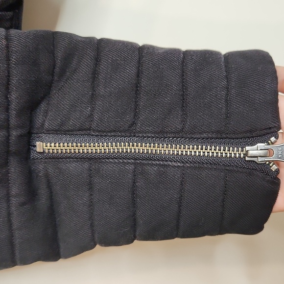 Cloth & Stone Black Faux Fur Collar Moto Biker Jacket Size S - Picture 5 of 9